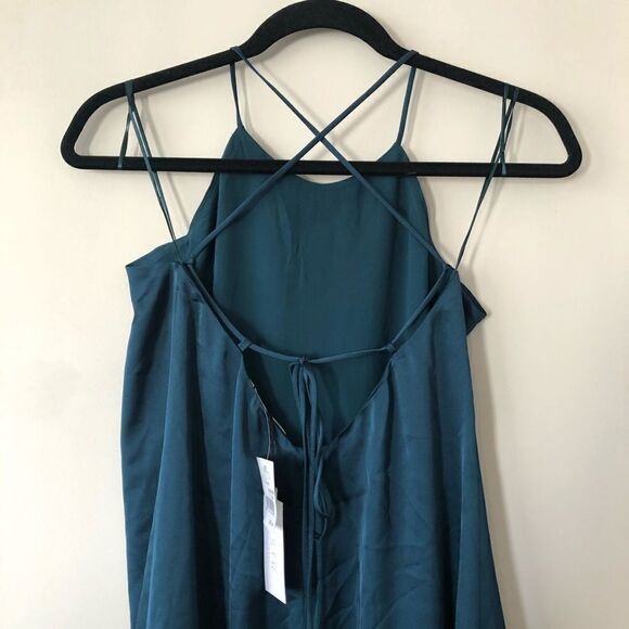 Nwt- ASTR The Label Satin Lace-Up Mini Slip Dress - Picture 4 of 6